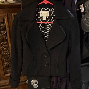 White House Black Market Women's Black Textured Blazer